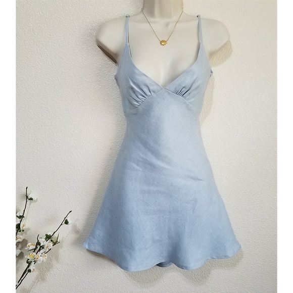 VRG GRL Linen Mini Dress - Picture 1 of 9